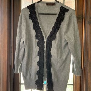 Lace detailed cardigan
